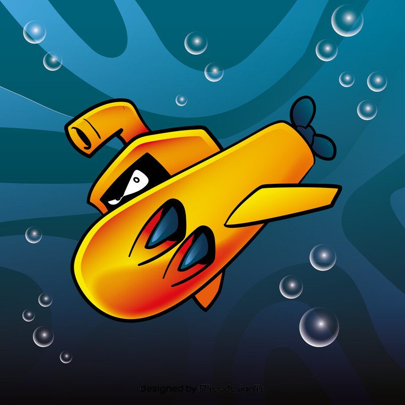 Submarine cartoon vector