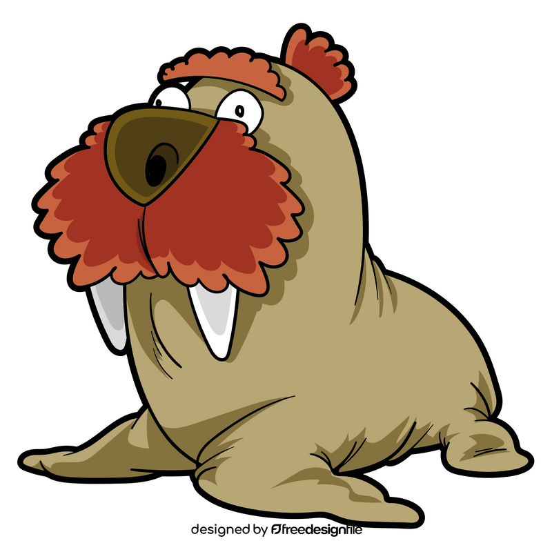 Walrus cartoon clipart