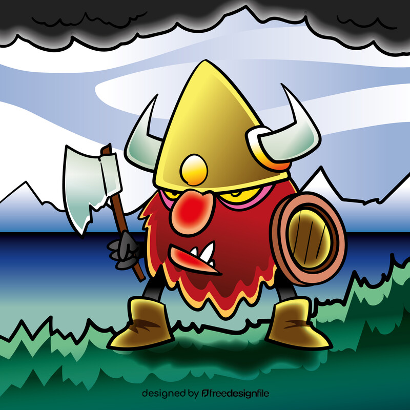 Viking cartoon vector