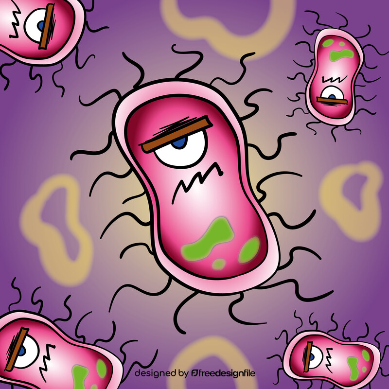 Bacteria cartoon vector