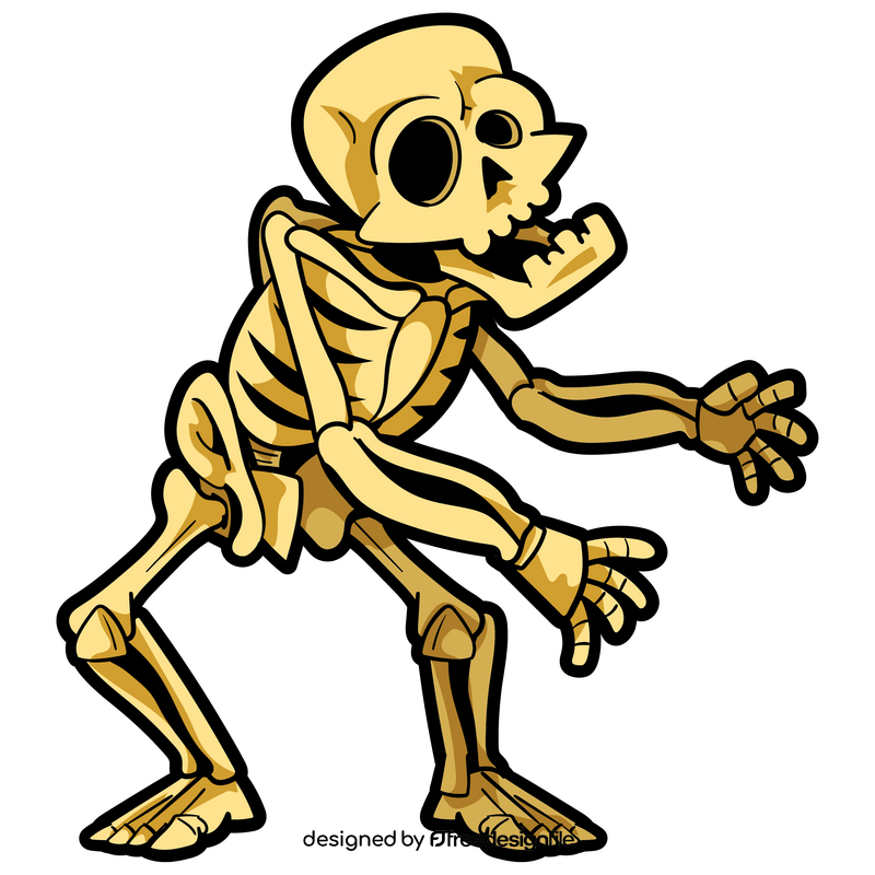 Skeleton cartoon clipart