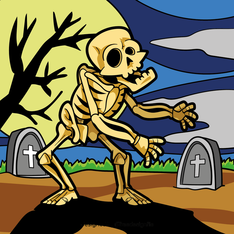 Skeleton cartoon vector