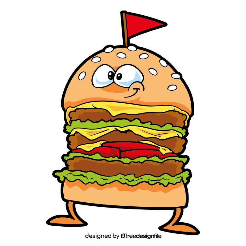 Hamburger cartoon clipart