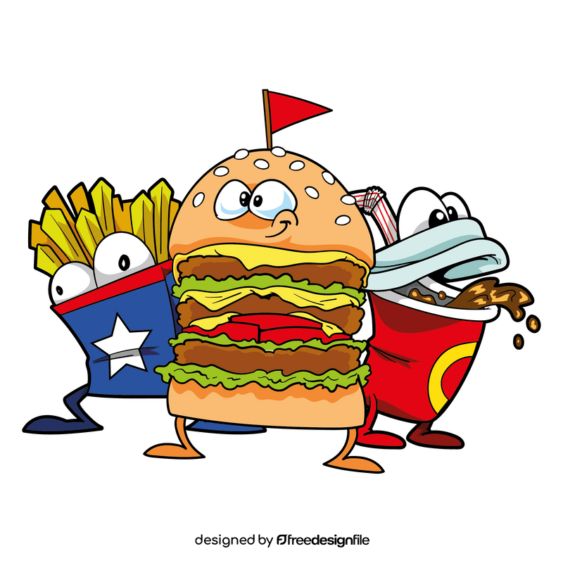 Fast food cartoon clipart