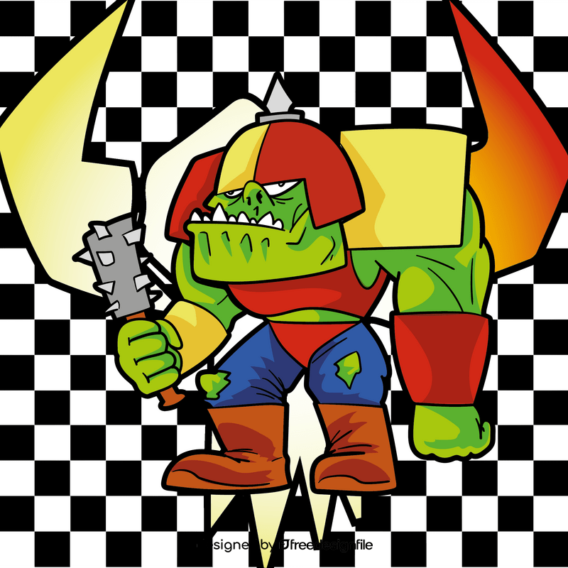 Orc cartoon vector