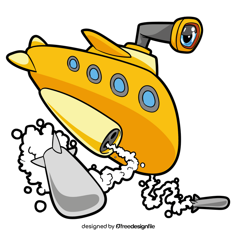 Submarine cartoon clipart