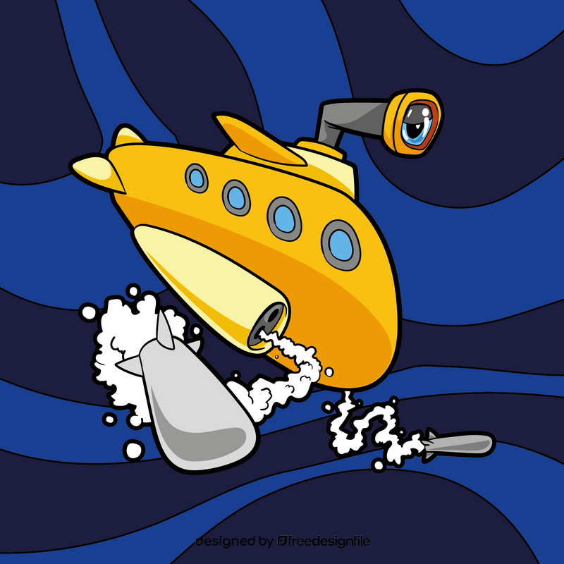 Submarine cartoon vector