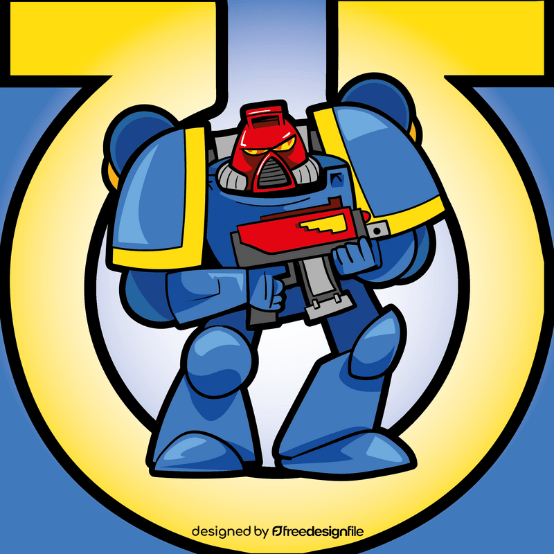 Space Marine cartoon vector