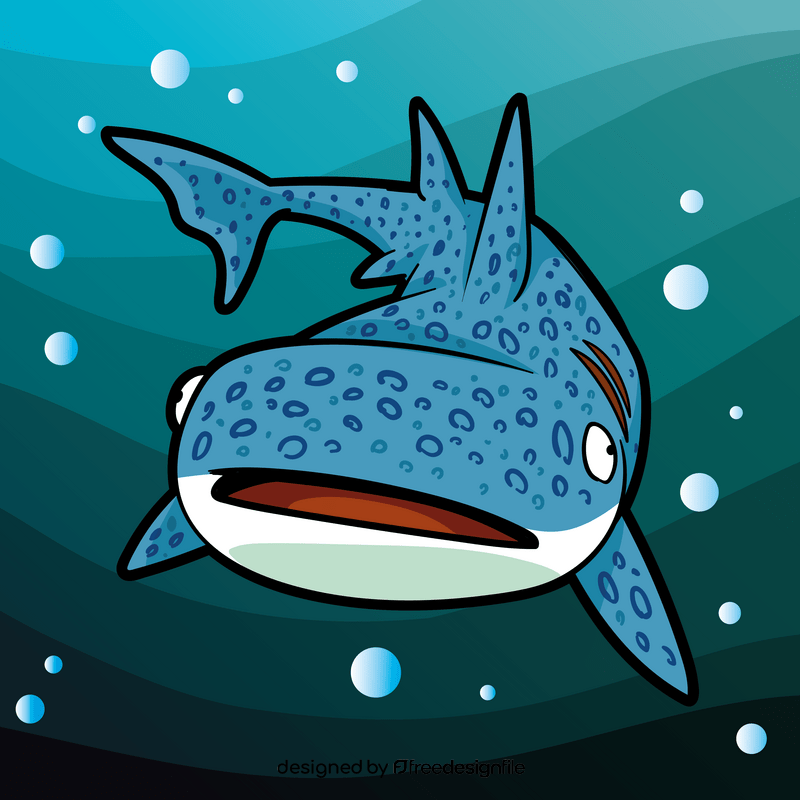 Whale shark cartoon vector