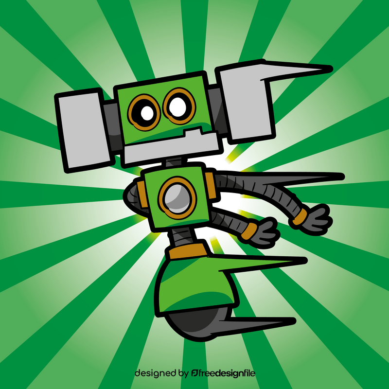 Green Zord cartoon vector