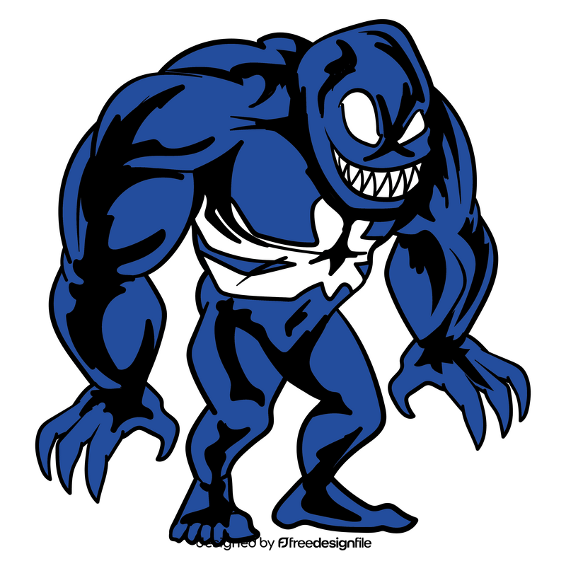 Venom superhero cartoon clipart