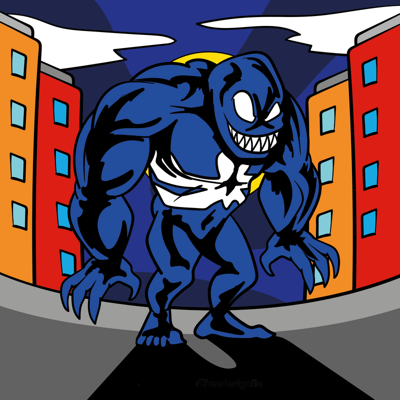 Venom superhero cartoon vector