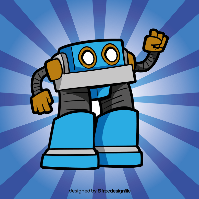 Blue Zord cartoon vector