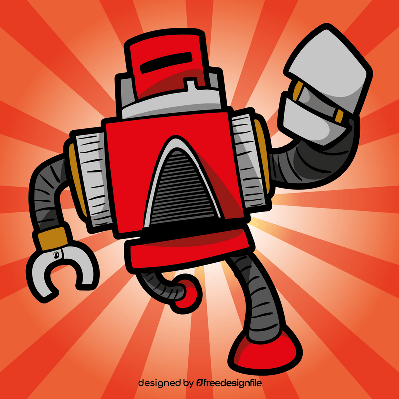 Red Zord cartoon vector