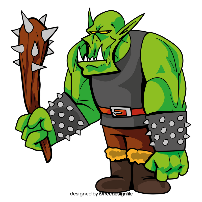 Fantasy Orc cartoon clipart