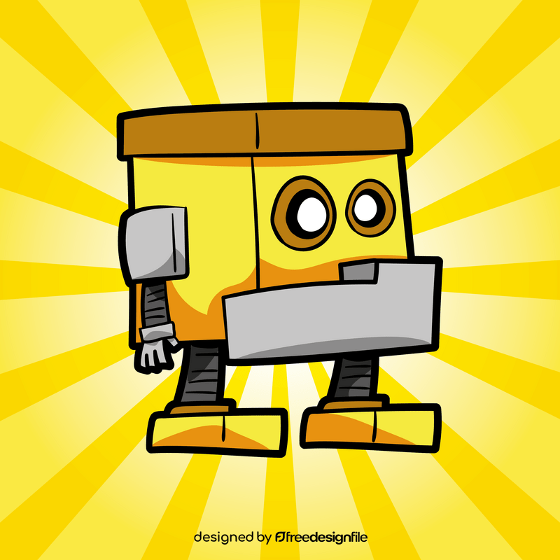 Yellow Zord cartoon vector