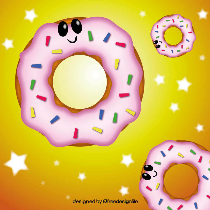 Donut cartoon vector