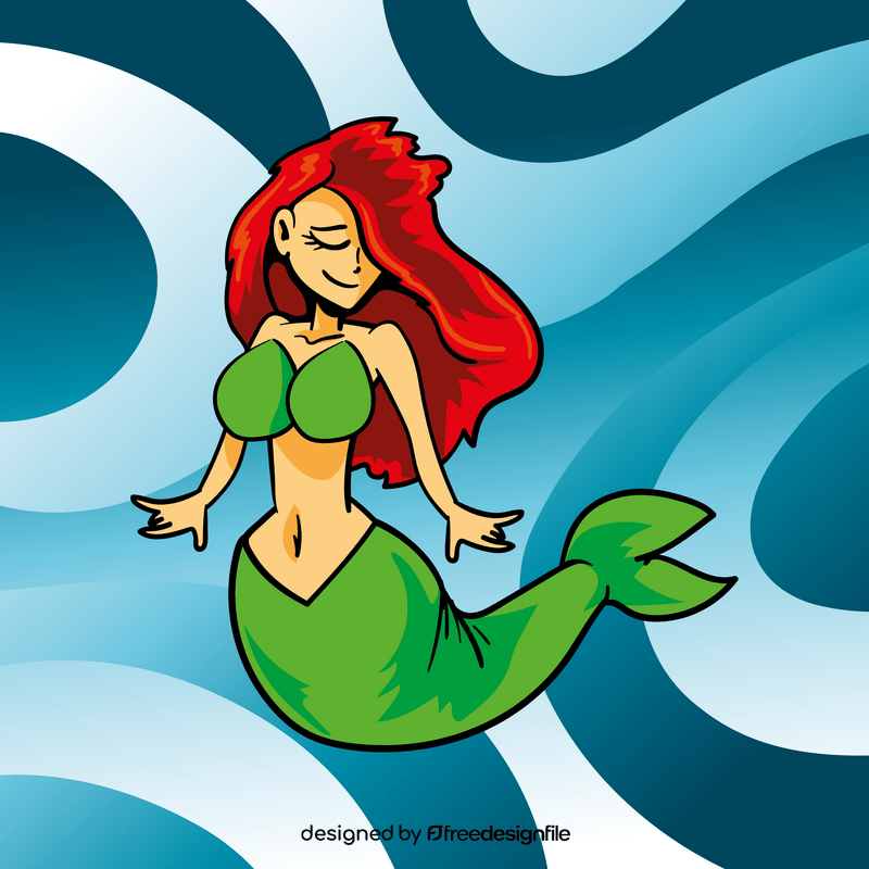 Mermaid cartoon vector