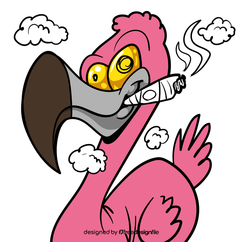 Flamingo cartoon clipart