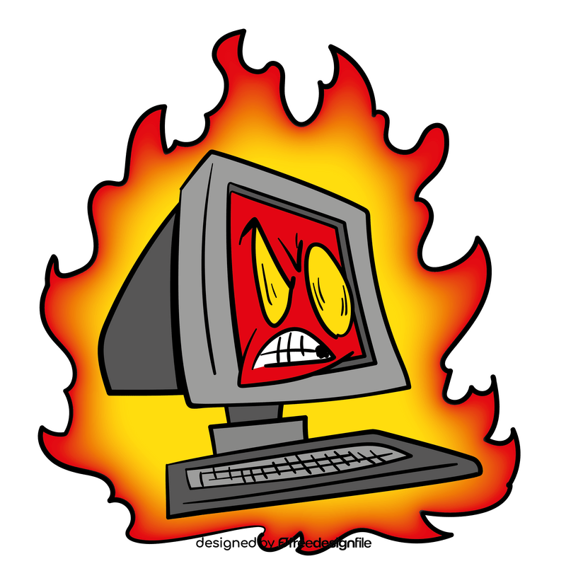 Flame cartoon clipart