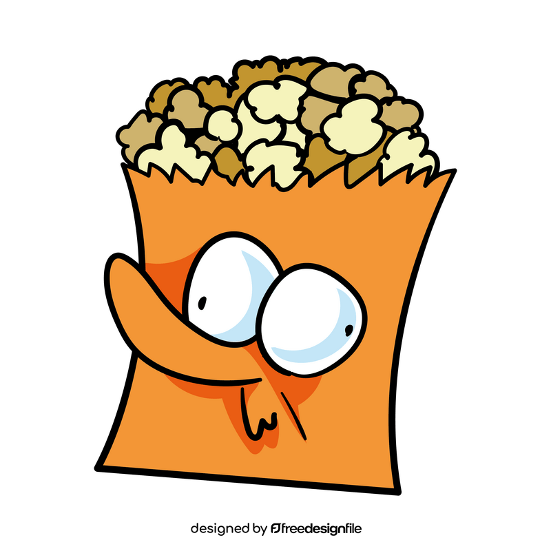 Popcorn cartoon clipart