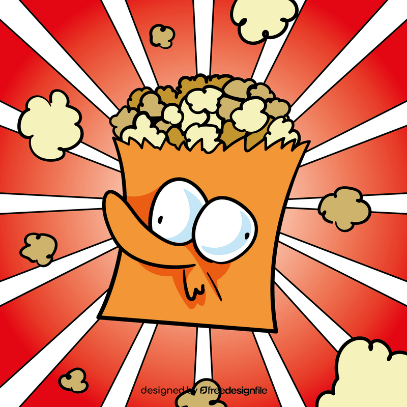 Popcorn cartoon vector