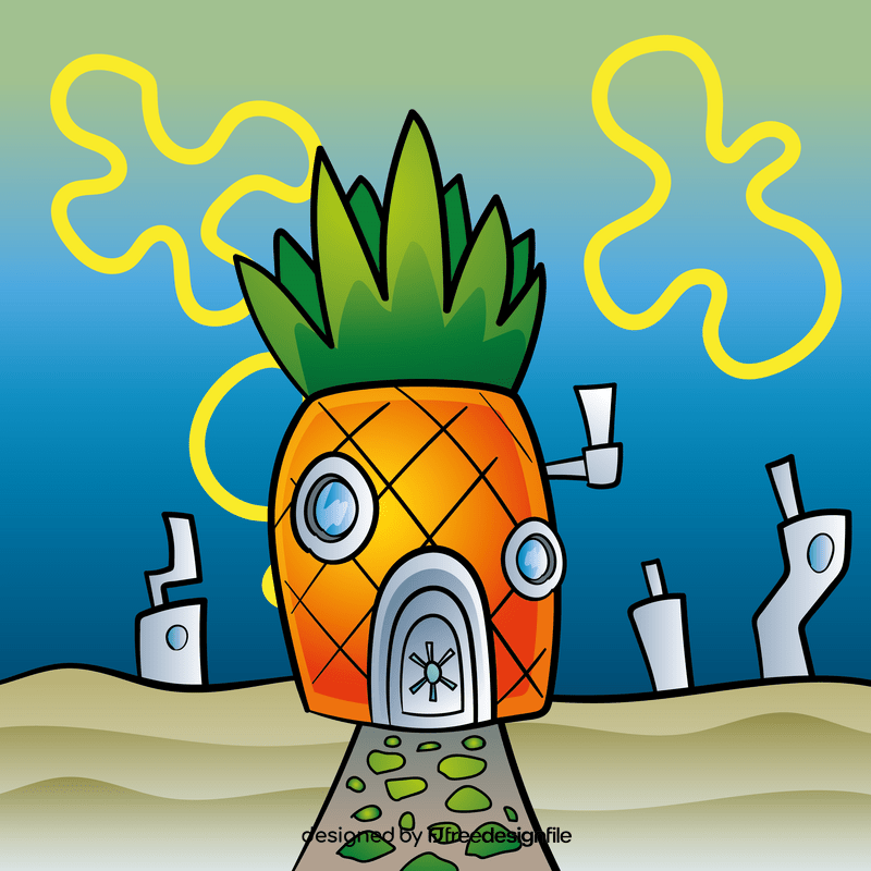 Pineapple cartoon vector