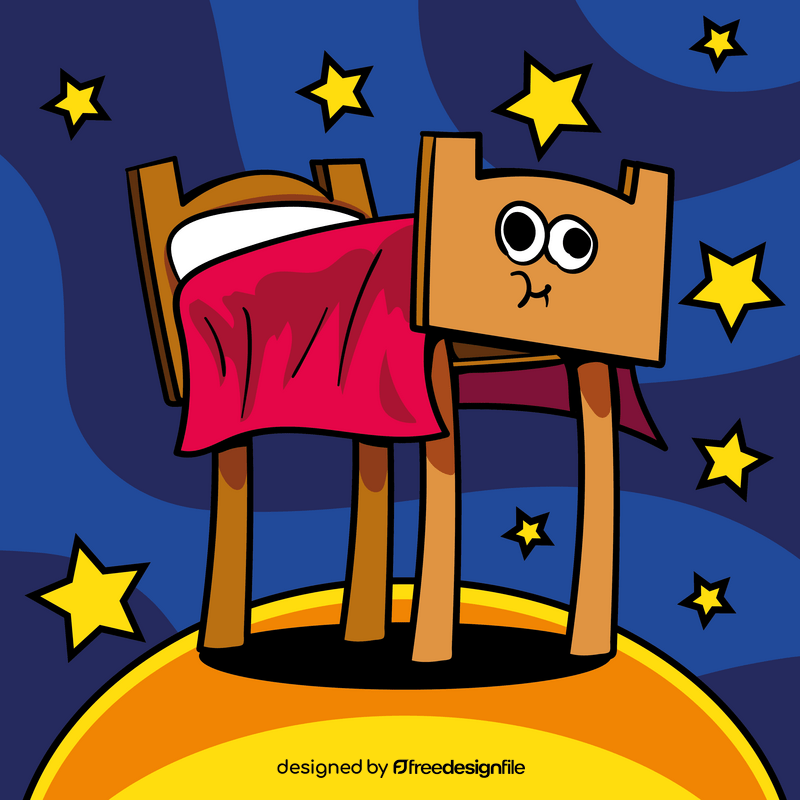 Bed cartoon vector