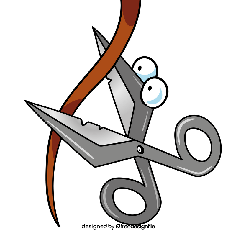 Scissors cartoon clipart