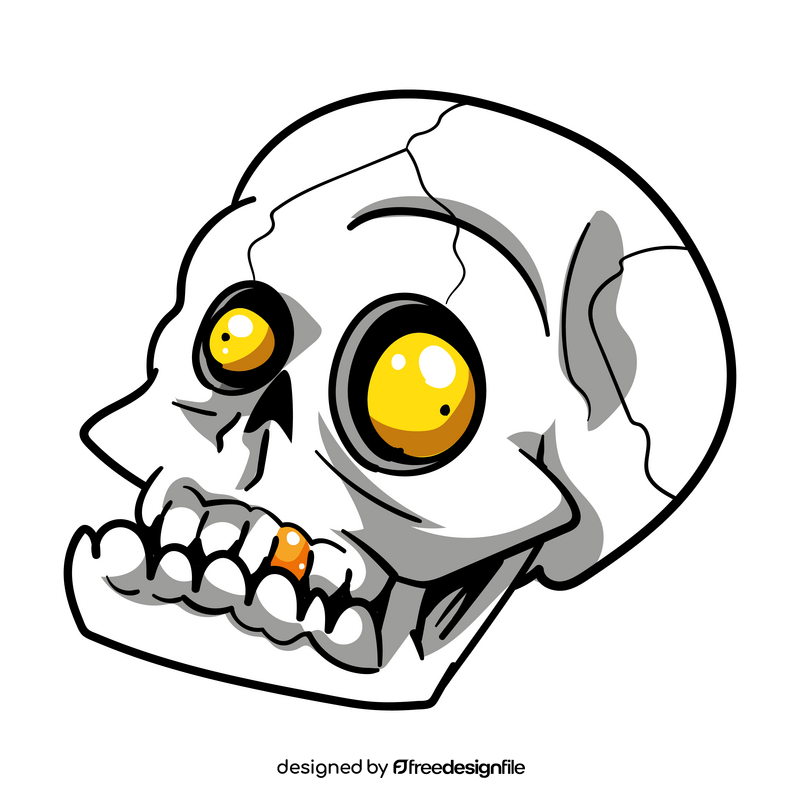 Skull cartoon clipart
