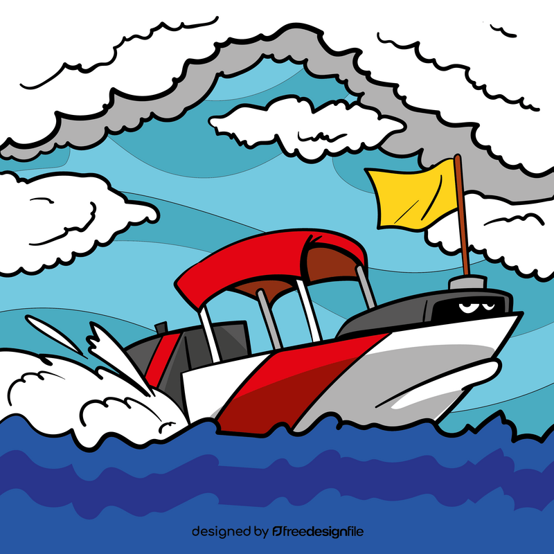 Boat cartoon vector