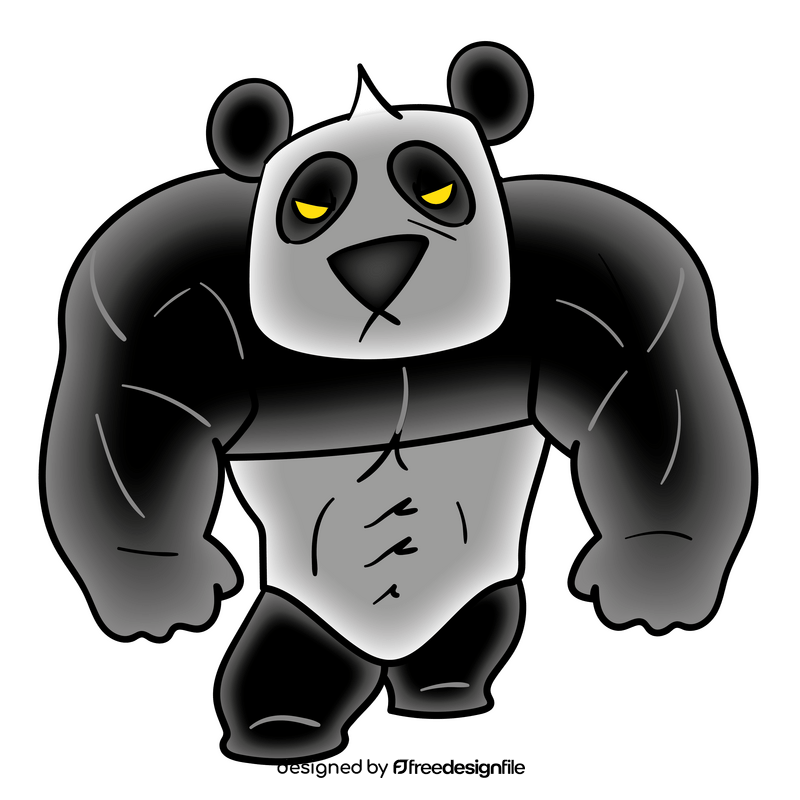 Panda cartoon clipart