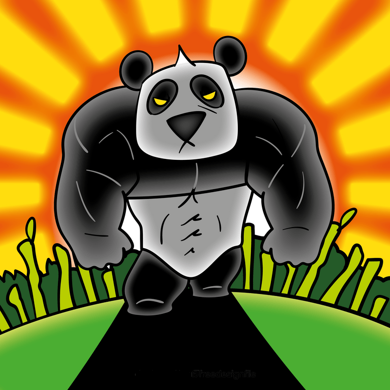 Panda cartoon vector