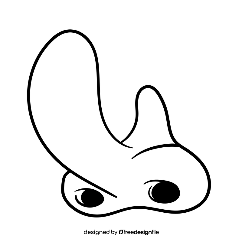 Nose cartoon black and white clipart