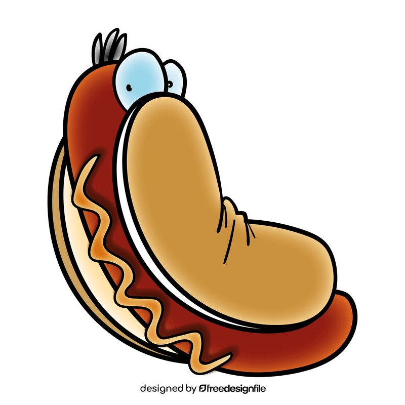 Hot Dog cartoon clipart