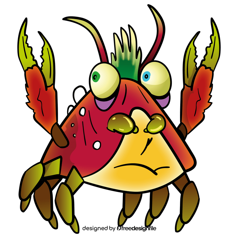 Crab cartoon clipart