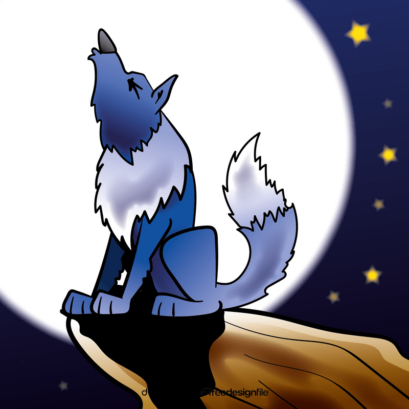Wolf cartoon vector