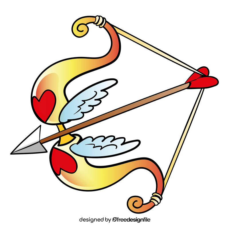 Bow and arrow cartoon clipart