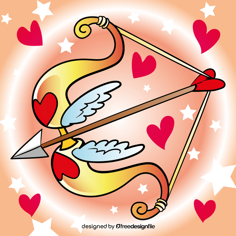Bow and arrow cartoon vector