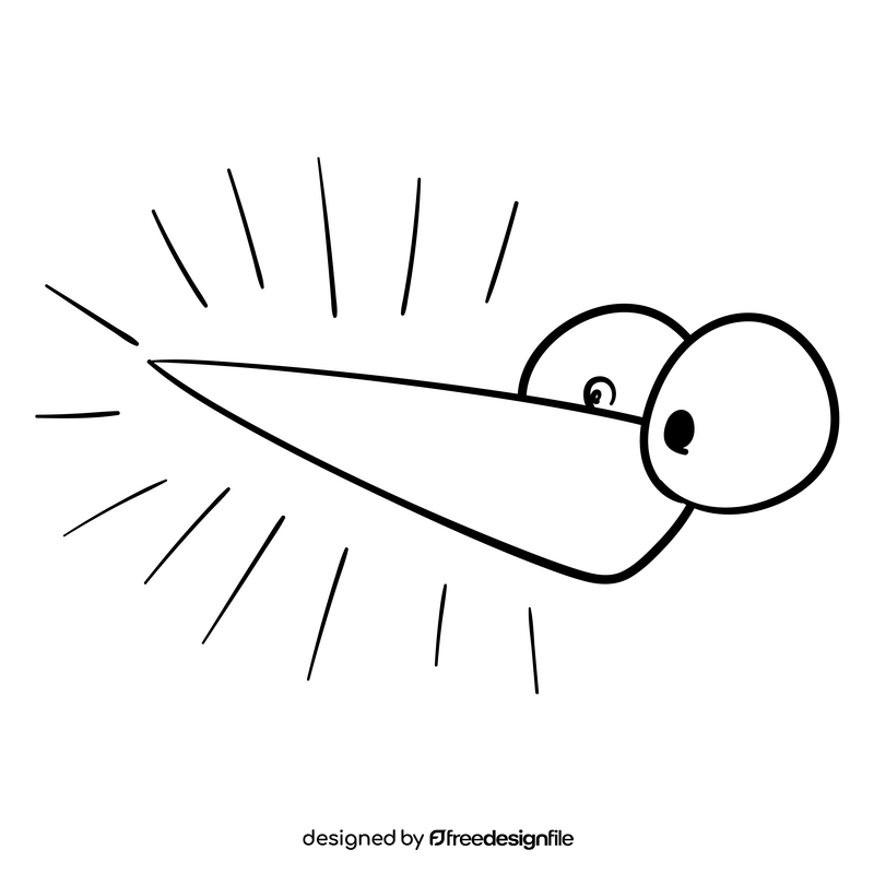 Nose cartoon black and white clipart