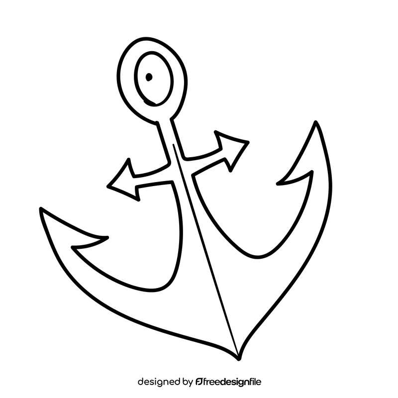 Anchor Cartoon Black And White Clipart Free Download
