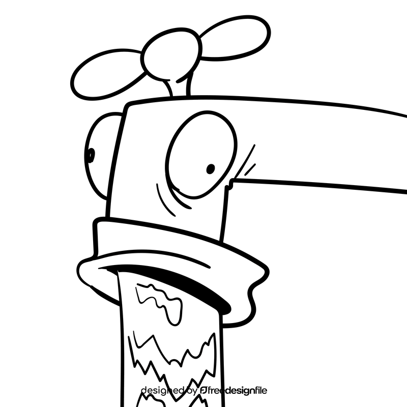 Water cartoon black and white clipart