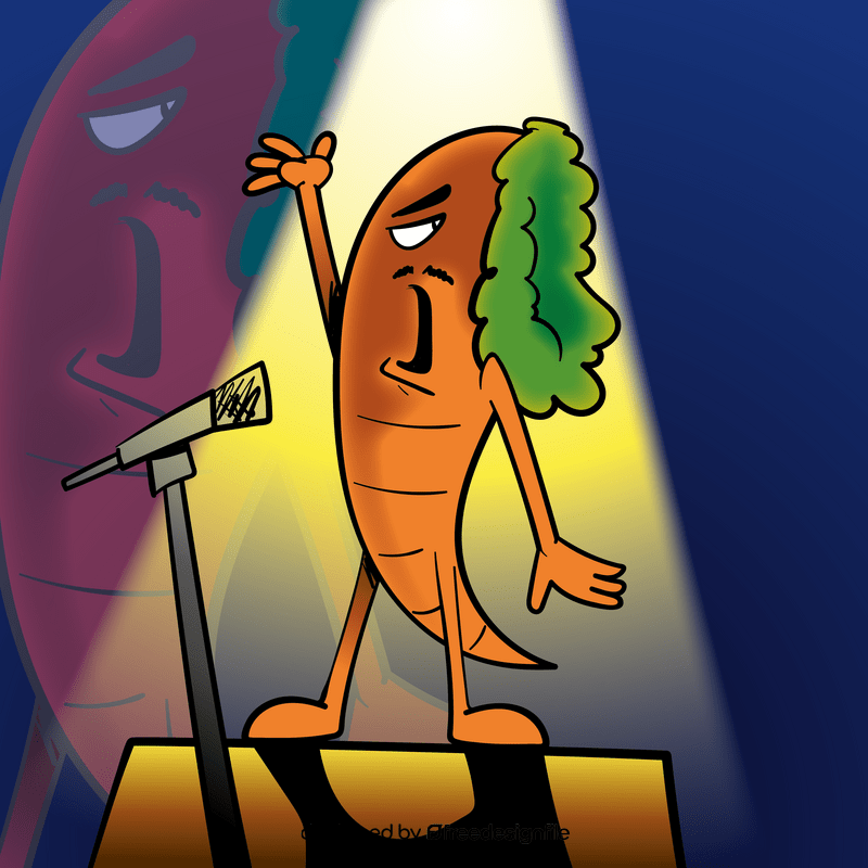 Carrot cartoon vector