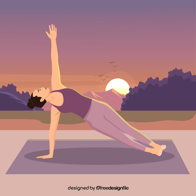 Morning yoga stock illustration vector