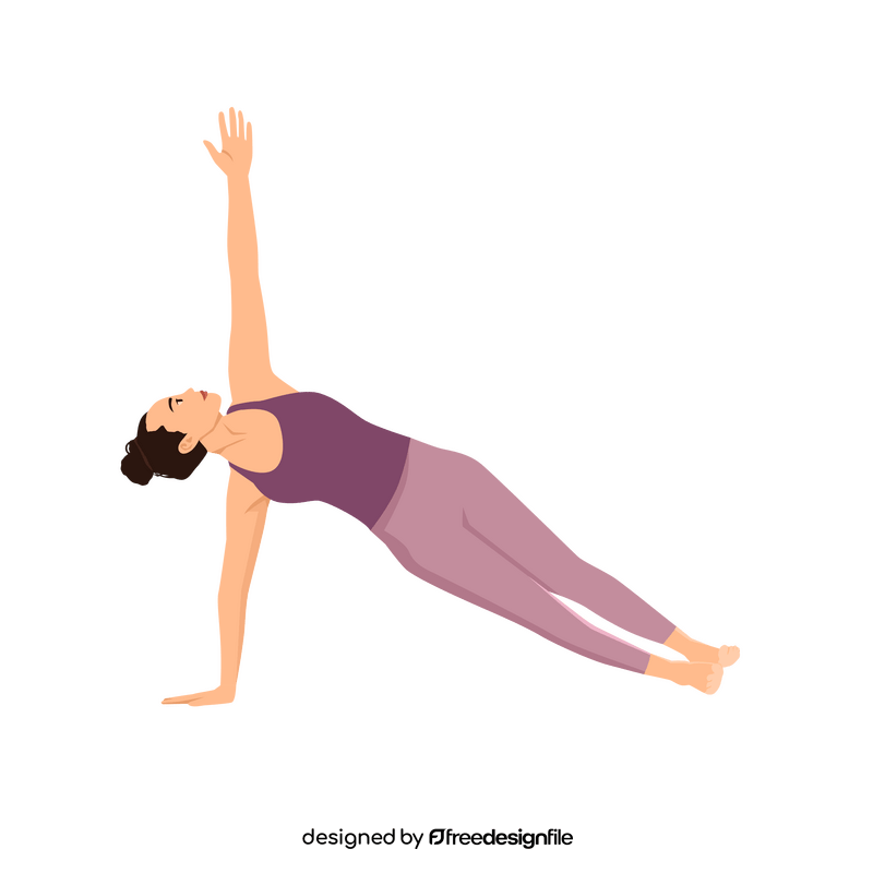 Woman doing yoga clipart