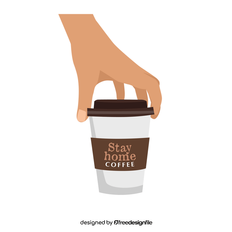 Stay home coffee clipart