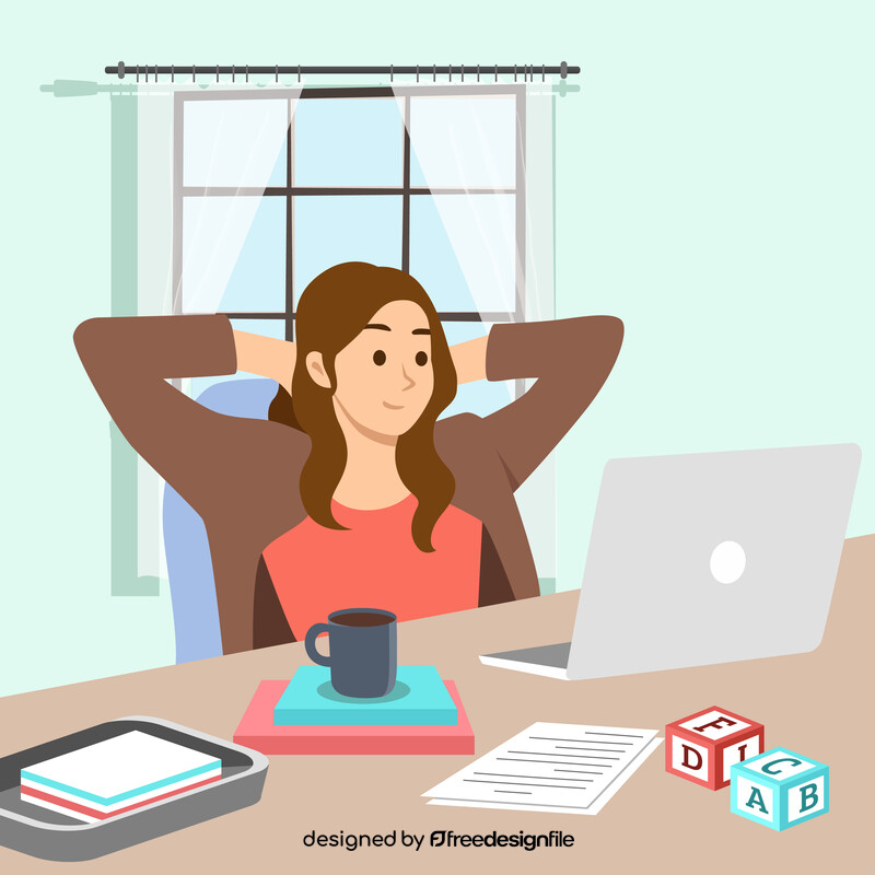 Woman online course stock illustration vector