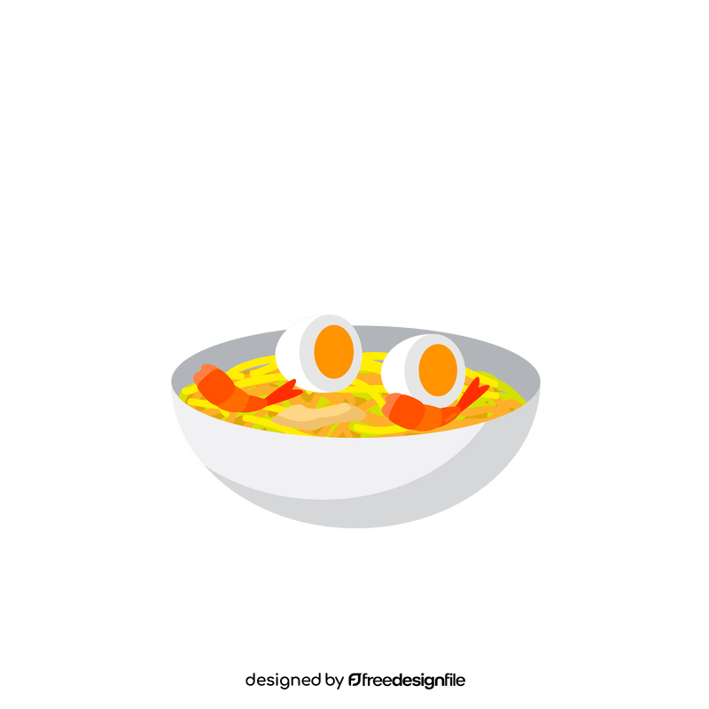Chinese noodle bowl clipart