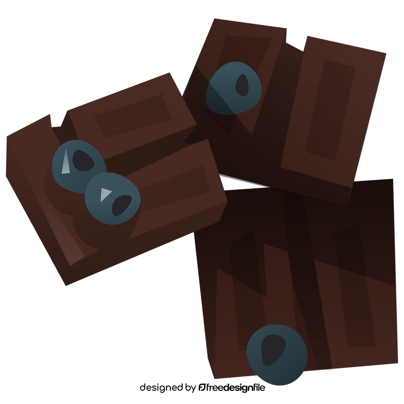 Blueberry chocolate clipart