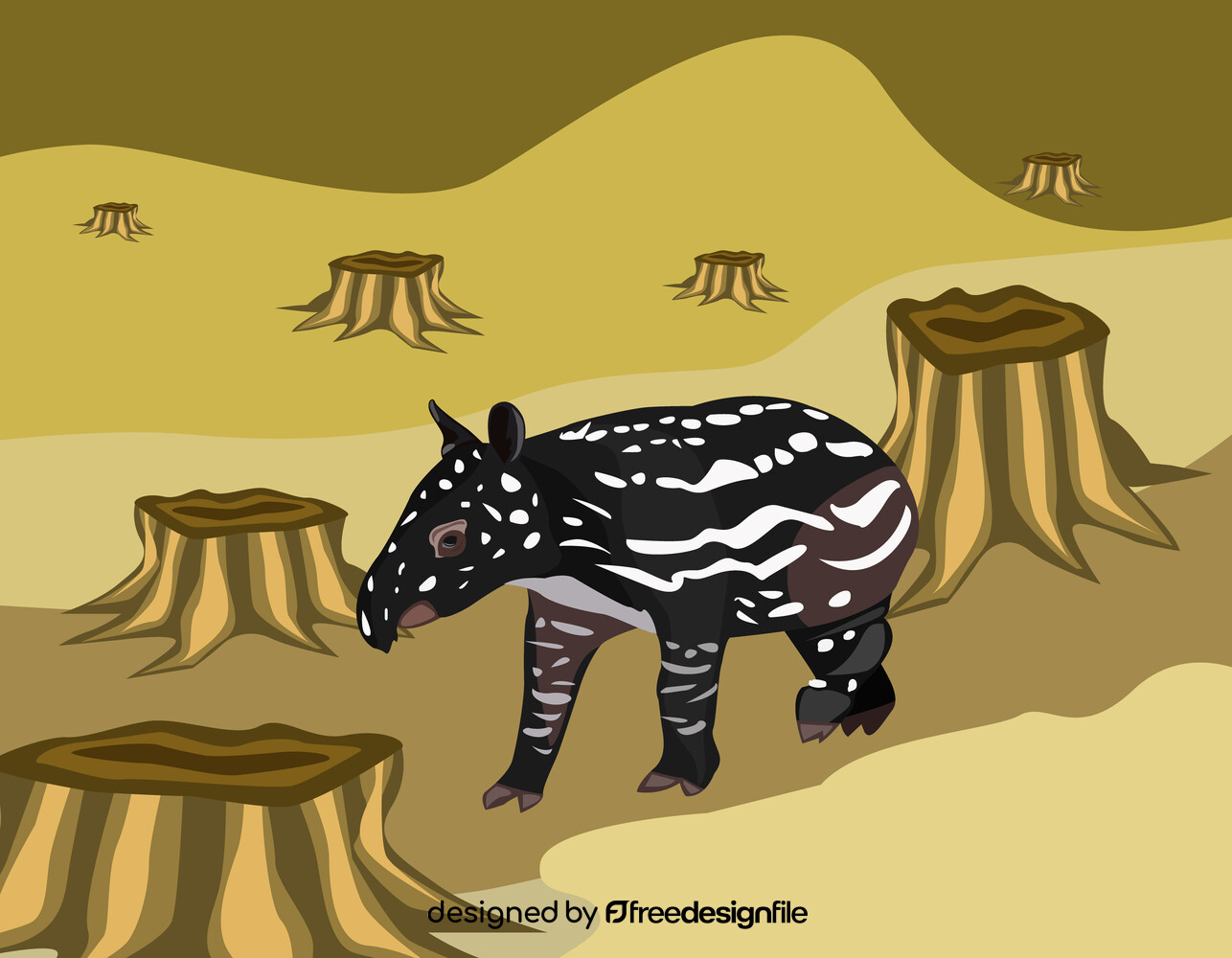 Tapir vector image